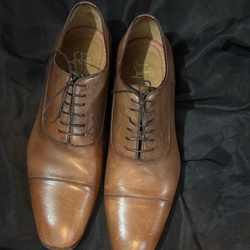 Christian Louboutin Tan Leather Oxfords